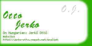 otto jerko business card